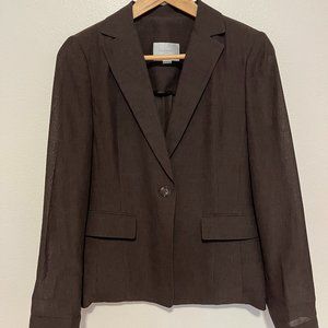 CLAMONT PARIS WOMEN'S BROWN LIGHTWEIGHT SUIT; SMALL; Fabric Made in Japan